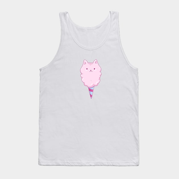 Pink Cotton Kitty Tank Top by RMC-Doodles
